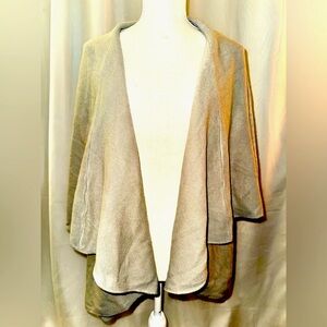Women's jacket society Cream Open-Front positionable shawl/vest. OSFM